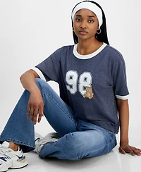 Hippie Rose Juniors' Varsity Graphic Ringer T-Shirt