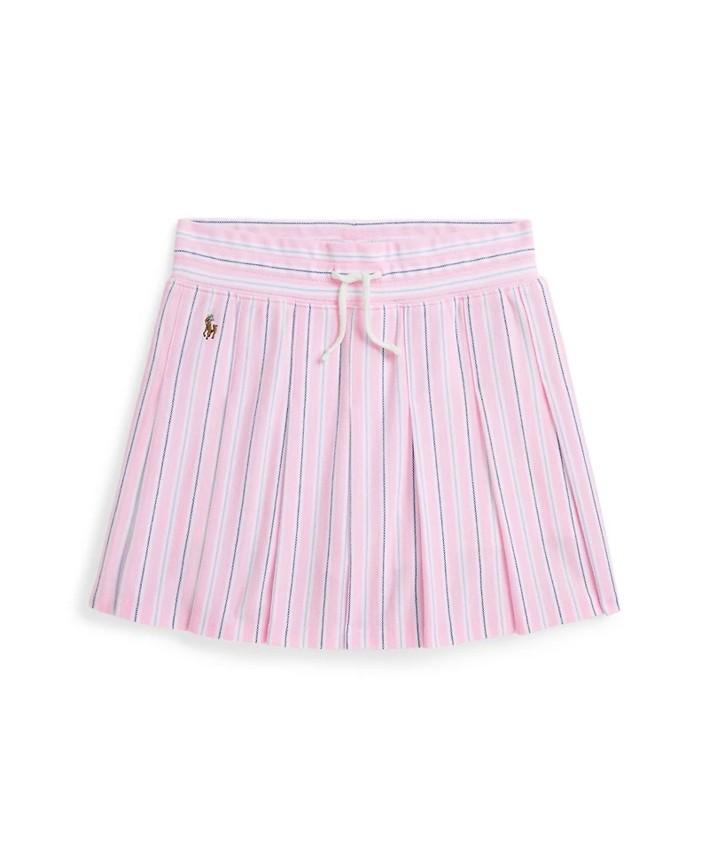 Polo Ralph Lauren Big Girls Striped Pleated Oxford Mesh Skirt
