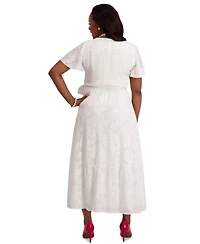 Kasper Flutter-Sleeve Smock-Waist Dress, Regular & Plus