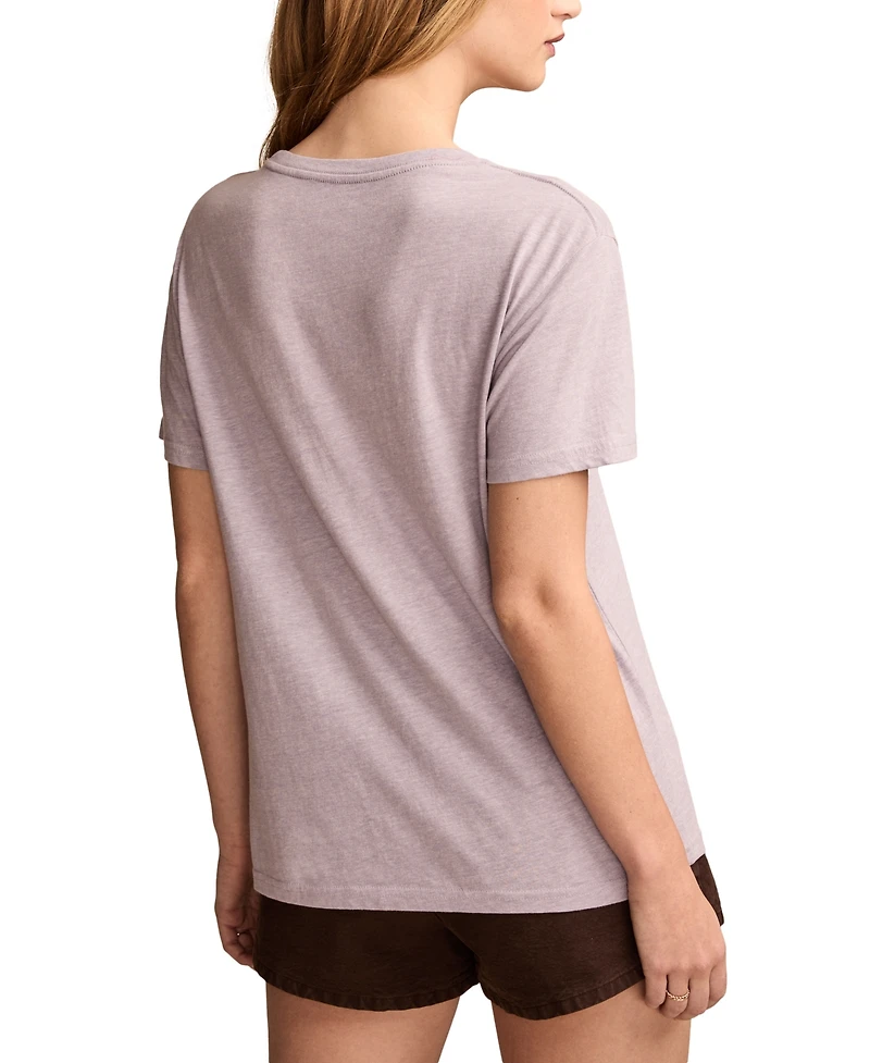 Lucky Brand Women's Zodiac Floral Butterfly Boyfriend T-Shirt