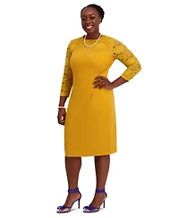 Kasper Women's Lace-Sleeve Sheath Dress, Regular & Plus Sizes