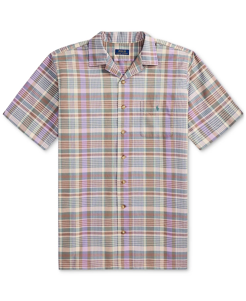 Polo Ralph Lauren Men's Big & Tall Plaid Oxford Camp Shirt