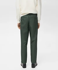 Mango Men's Adjustable Drawstring Cotton Pants