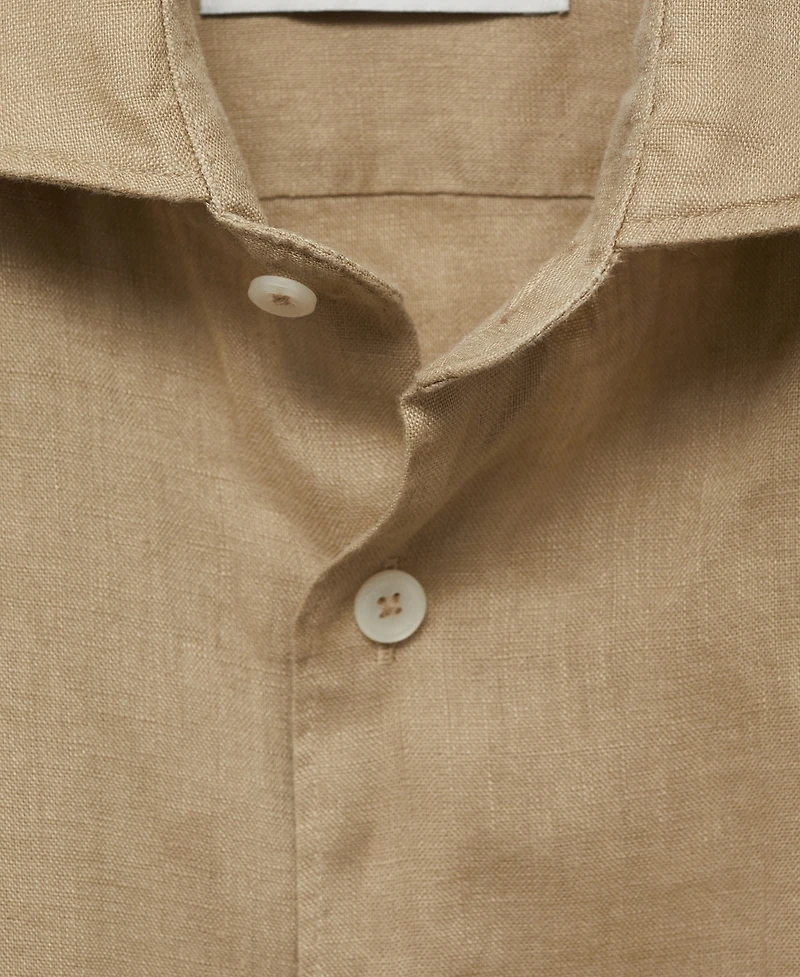 Mango Men's Linen Slim-Fit Shirt