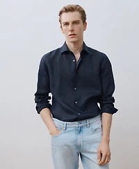 Mango Men's Linen Slim-Fit Shirt
