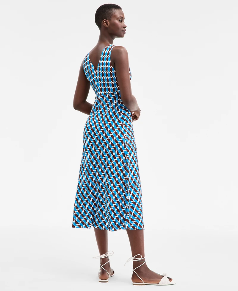 On 34th Women's Double V-Neck Sleeveless Midi Dress, Exclusively at Macy's