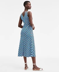 On 34th Women's Double V-Neck Sleeveless Midi Dress, Exclusively at Macy's