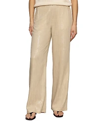 Sanctuary Women's Coastal Sequined-Stripe Wide-Leg Pants