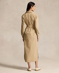 Polo Ralph Lauren Women's Belted Cotton Midi Shirtdress