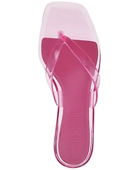 Steve Madden Women's Tracie-j Kitten-Heel Jelly Thong Sandals