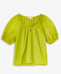 On 34th Women's Elbow Sleeve Braided-Trim Top, Exclusively at Macy's