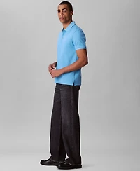 Calvin Klein Men's Regular-Fit Smooth Cotton Monogram Logo Polo Shirt