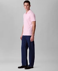 Calvin Klein Men's Regular-Fit Smooth Cotton Monogram Logo Polo Shirt