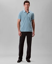 Calvin Klein Men's Regular-Fit Smooth Cotton Monogram Logo Polo Shirt