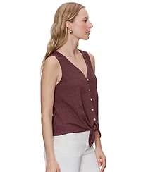 Sanctuary Women's Vacation Tie-Front Button-Up Vest