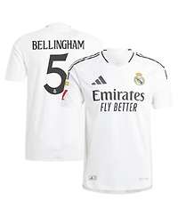 Adidas Men's Jude Bellingham White Real Madrid 2024/25 Home Authentic Player Jersey