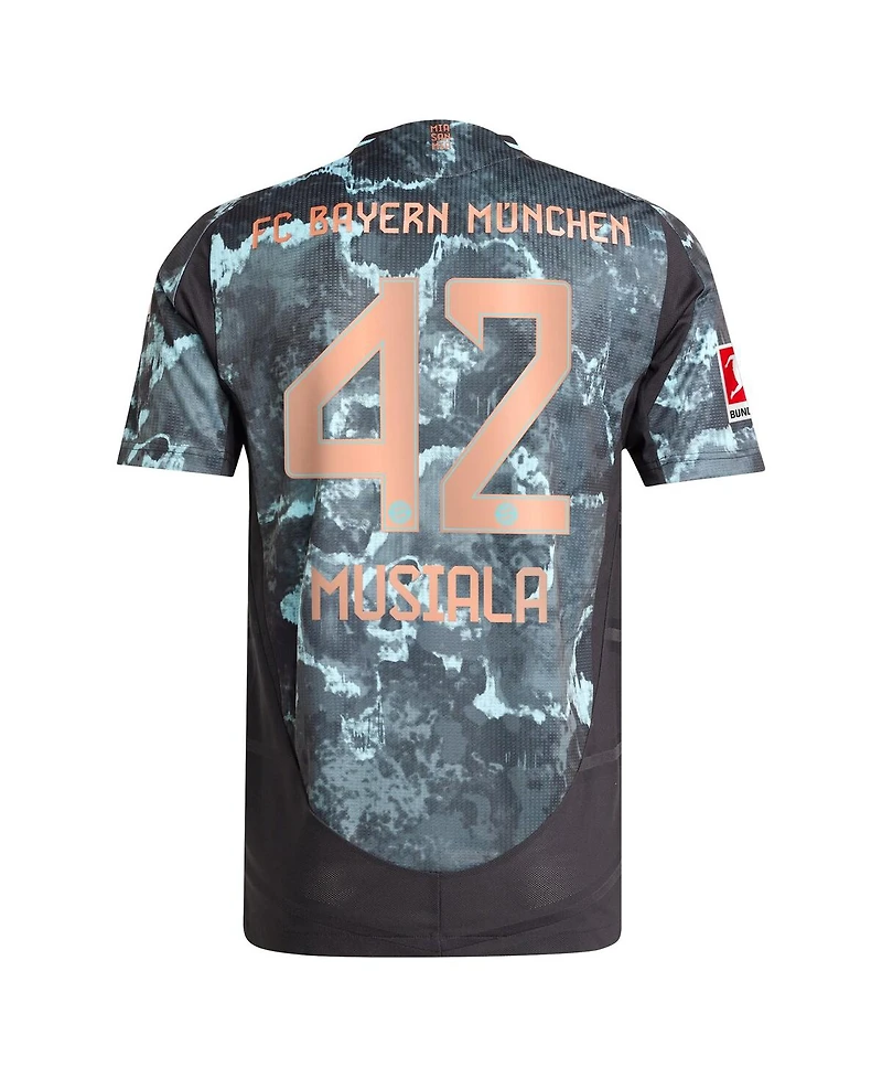 Adidas Men's Jamal Musiala Black Bayern Munich 2024/25 Away Authentic Player Jersey