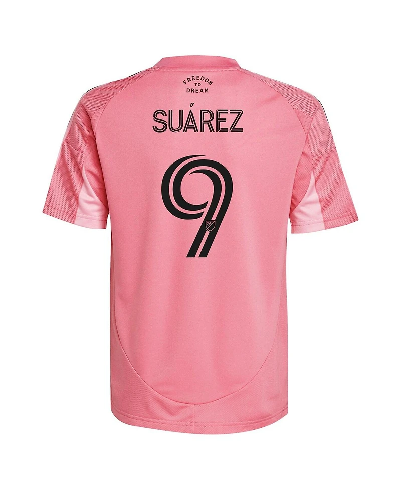 Adidas Big Boys and Girls Luis Suarez Light Pink Inter Miami Cf 2025 Euforia Replica Player Jersey