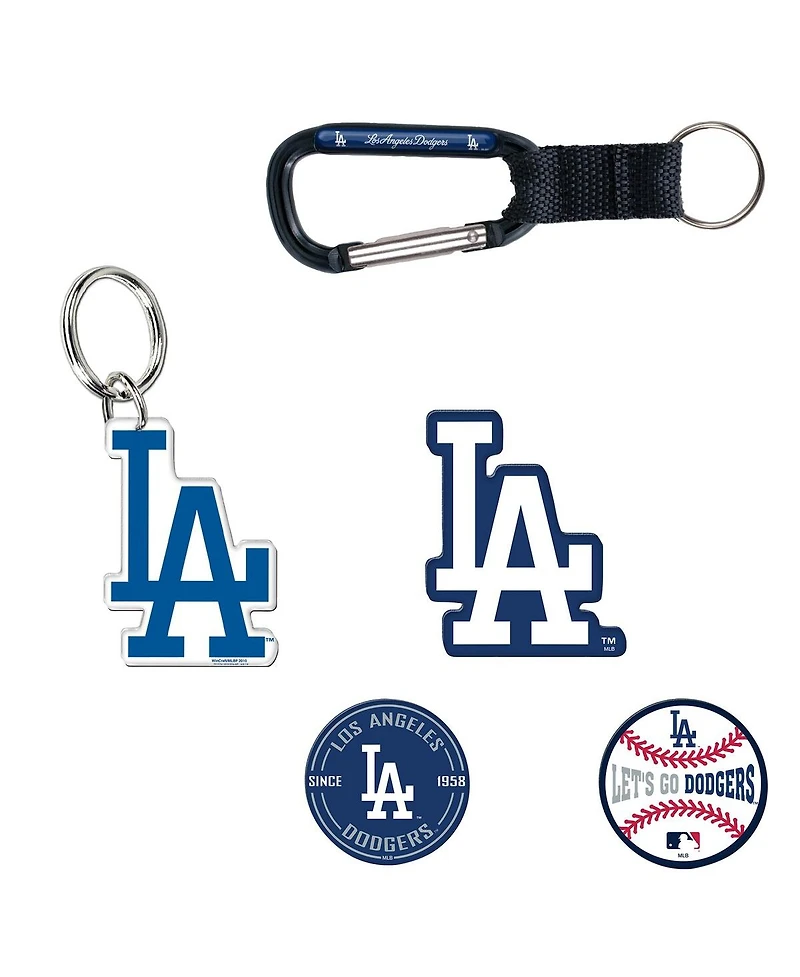 Wincraft Los Angeles Dodgers 5-Pack Key Ring and Fridge Magnet Set
