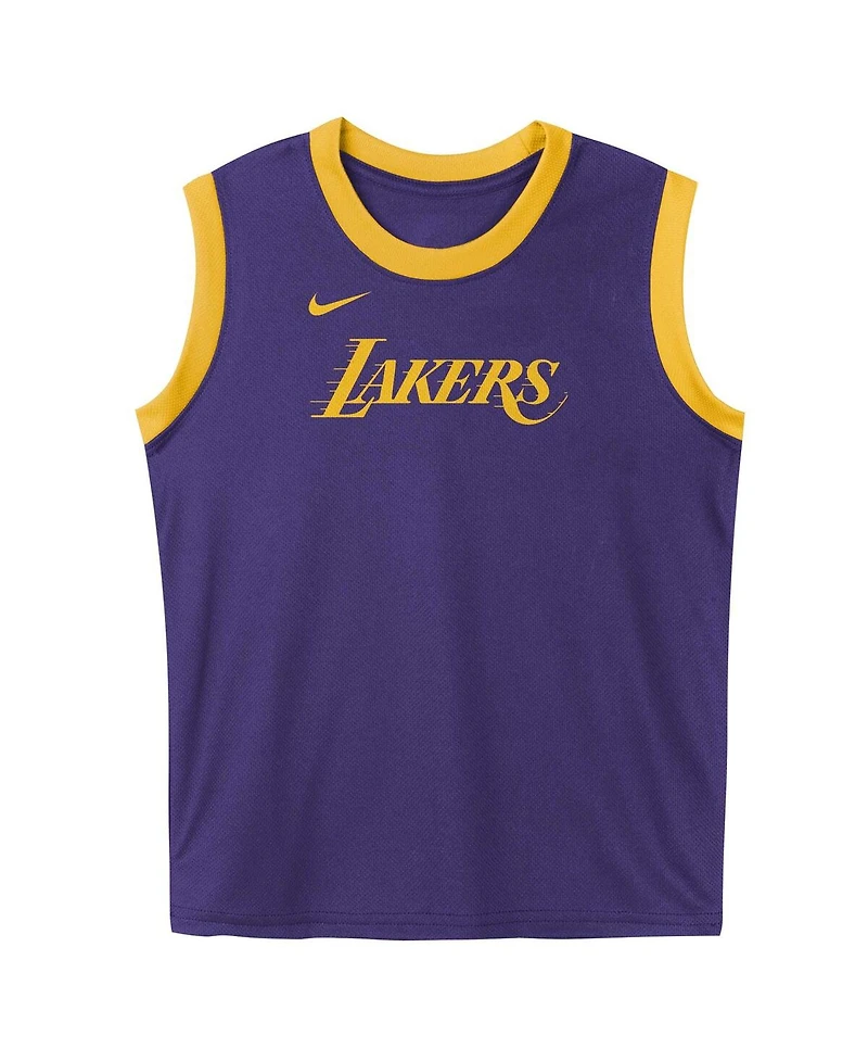 Nike Preschool 2-Piece Purple Los Angeles Lakers Mesh Tank Top and Shorts Set