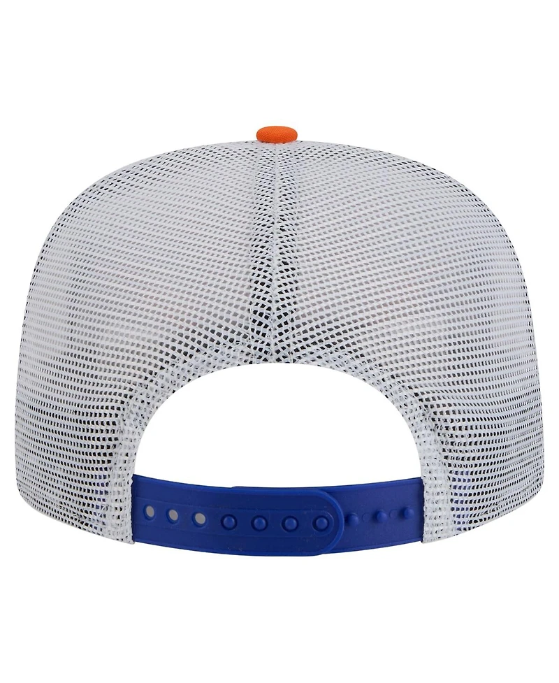 New Era Men's Blue/Orange New York Knicks Throwback Dye Golfer Snapback Hat