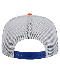 New Era Men's Blue/Orange New York Knicks Throwback Dye Golfer Snapback Hat