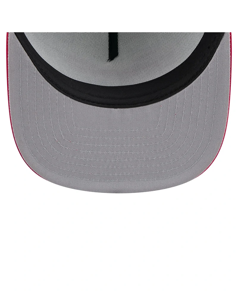 New Era Men's White/Red Atlanta Braves Retro Script Trucker 9FIFTY Snapback Hat
