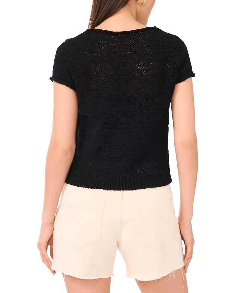 Vince Camuto Women's Short-Sleeve Knit Top