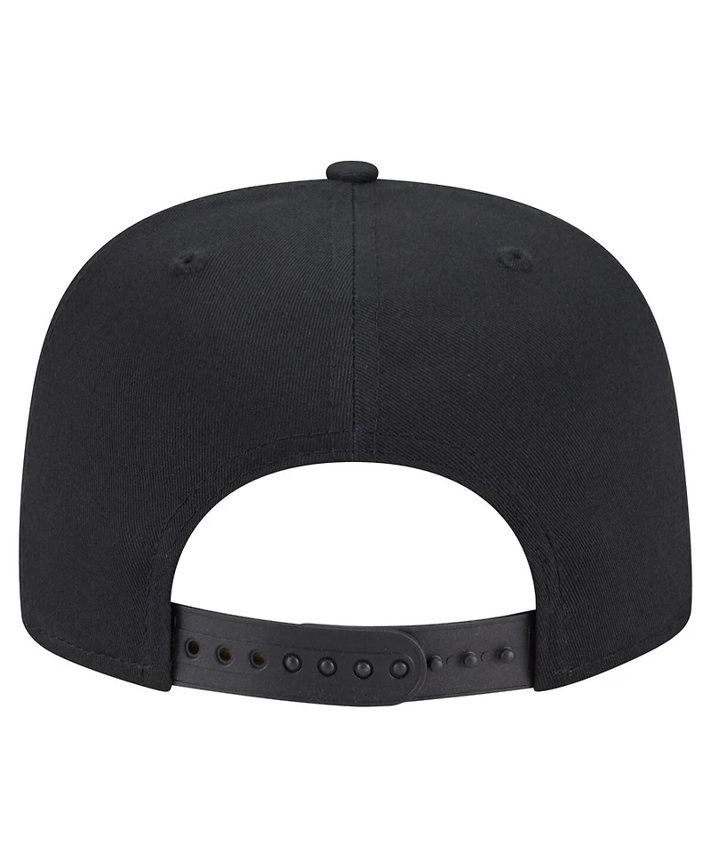 New Era Men's Black Brooklyn Nets Team Text Golfer Snapback Hat