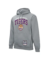 Mitchell & Ness Men's Heather Gray Lsu Tigers Classic Arch Pullover Hoodie