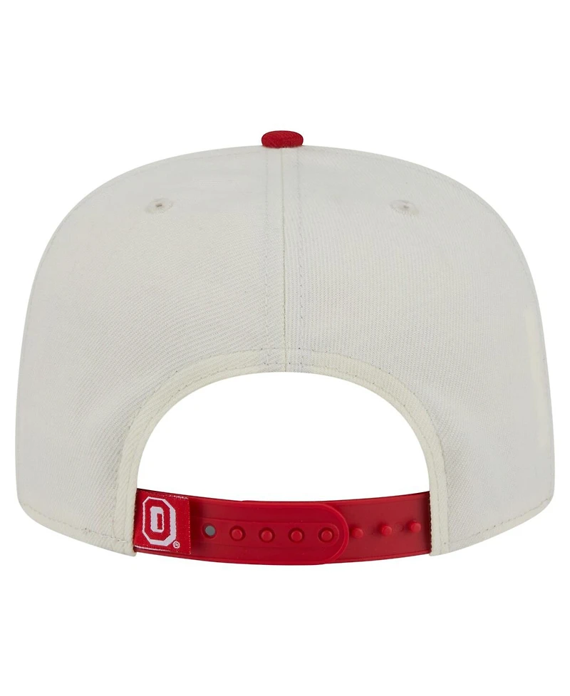 New Era Men's White Ohio State Buckeyes Collegiate 9FIFTY A-Frame Snapback Hat