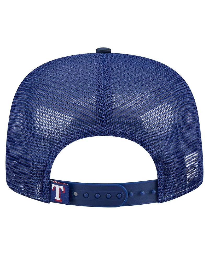 New Era Men's Navy Texas Rangers Retro Satin Script Golfer Adjustable Hat
