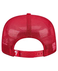 New Era Men's Red Philadelphia Phillies Retro Satin Script Golfer Adjustable Hat