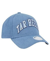 New Era Women's Denim North Carolina Tar Heels A-Frame 9FORTY Adjustable Hat