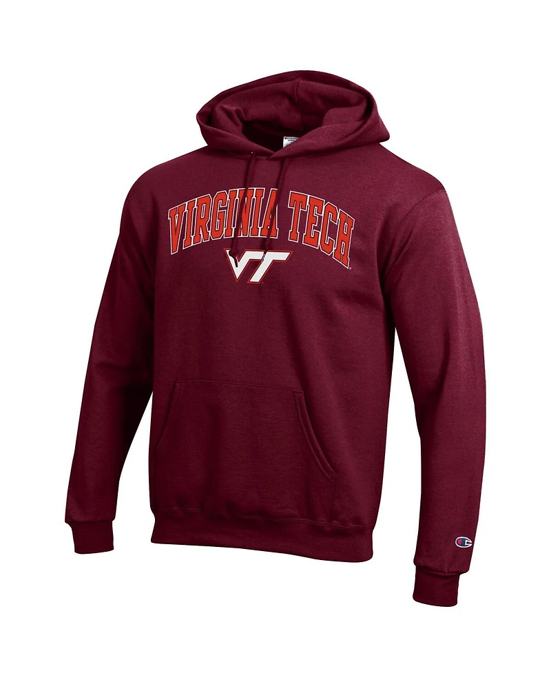 Champion Men's Maroon Virginia Tech Hokies Arched Logo Fleece Pullover Hoodie