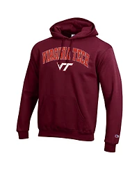 Champion Men's Maroon Virginia Tech Hokies Arched Logo Fleece Pullover Hoodie