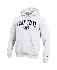 Champion Men's White Penn State Nittany Lions Arched Logo Fleece Pullover Hoodie