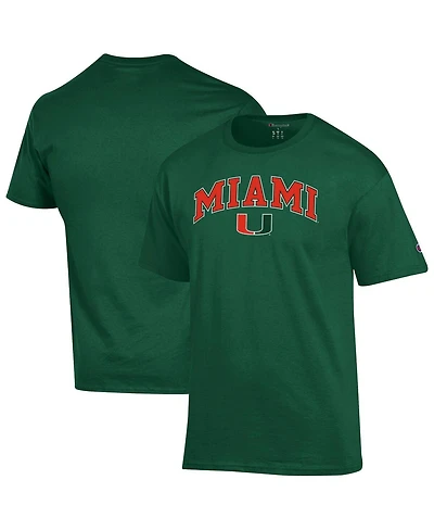 Champion Men's Green Miami Hurricanes Arch Over Logo T-Shirt