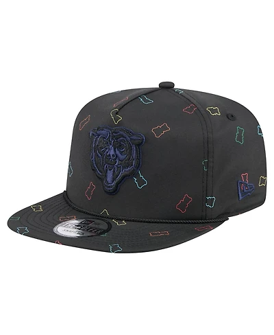 New Era Men's Black Chicago Bears Gummy Golfer Adjustable Hat