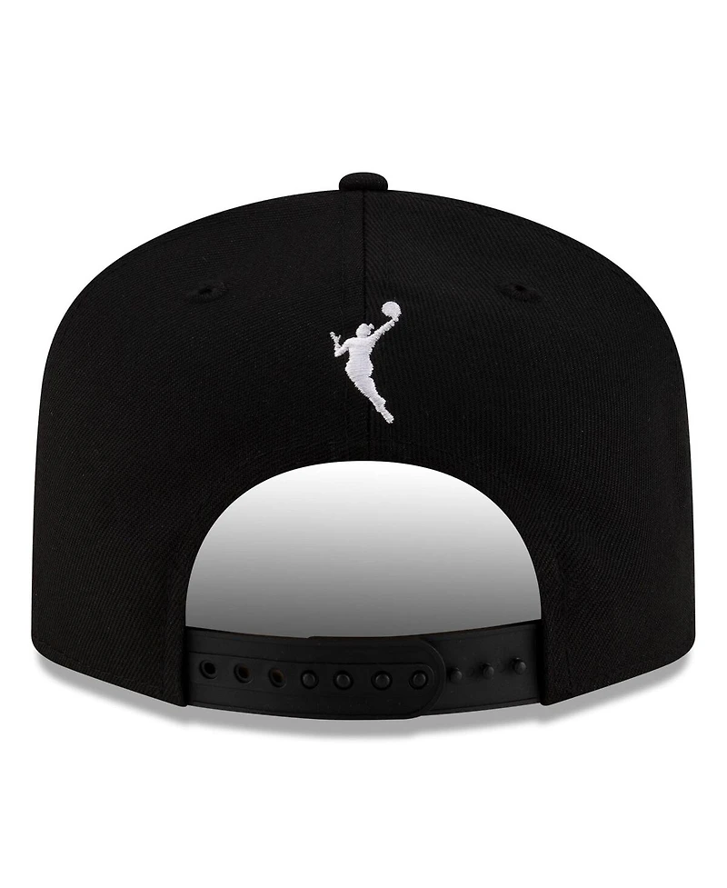 New Era Men's and Women's Black/Silver Las Vegas Aces 2025 Wnba Draft A-Frame 9FIFTY Snapback Hat