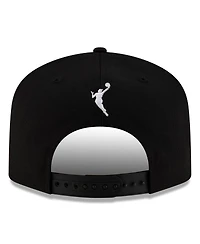 New Era Men's and Women's Black/Silver Las Vegas Aces 2025 Wnba Draft A-Frame 9FIFTY Snapback Hat
