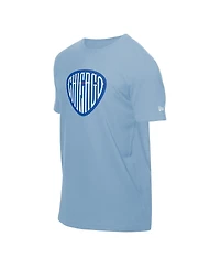 New Era Men's Light Blue Chicago Cubs Guitar Pick T-Shirt