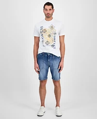 Guess Men's Denim Utility 9" Shorts