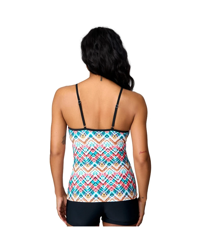 Free Country Women's 2-in-1 Keyhole Tankini Top