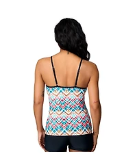 Free Country Women's 2-in-1 Keyhole Tankini Top
