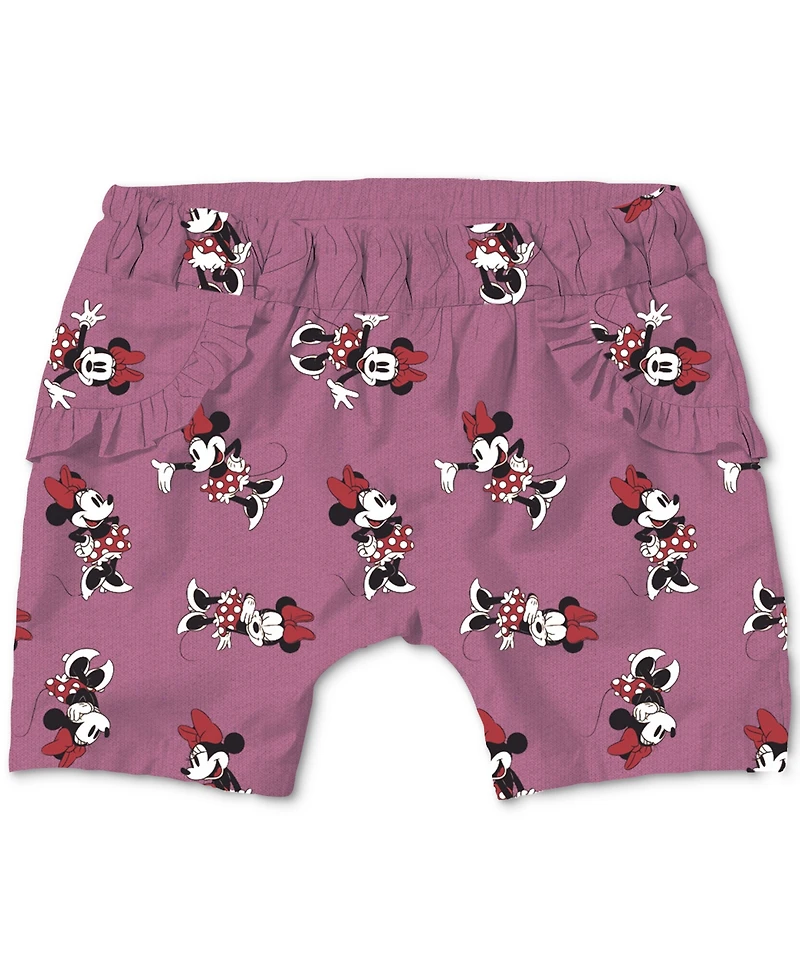Disney Baby Girls 2-Pc. Minnie One-of-a-Kind Sweatshirt & Shorts Set