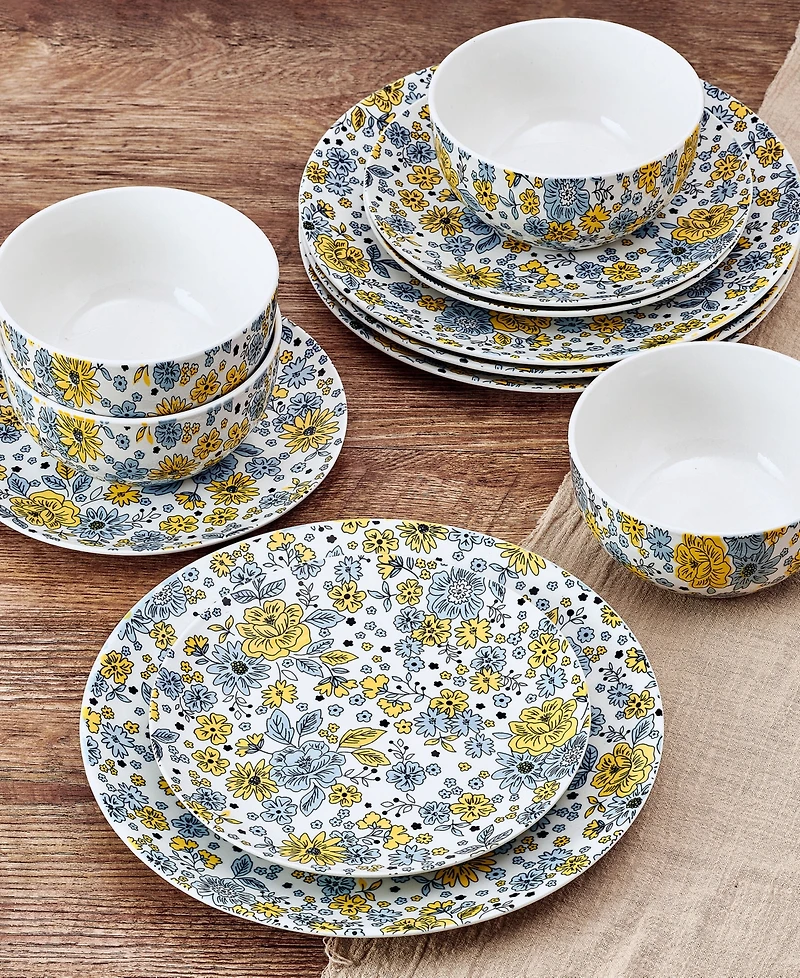 Pfaltzgraff Vibrant Garden 12-Pc. Dinnerware Set, Service for 4
