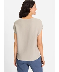 Olsen Women's Sleeveless Rib Knit Pullover