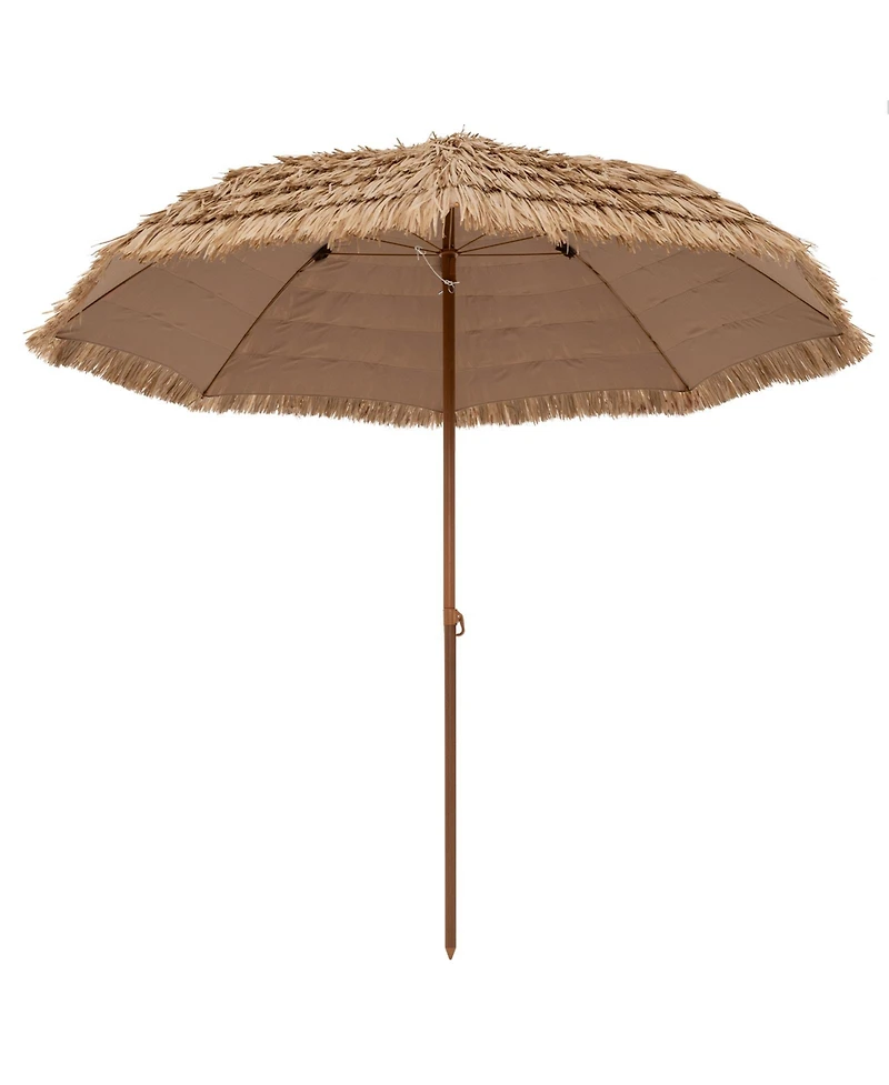 Gymax 8FT Hula Thatched Tiki Umbrella Hawaiian Style Beach Umbrella Patio
