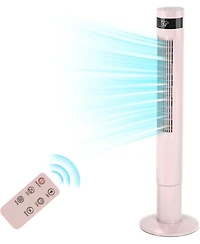 Cowsar Tower Fan Portable Floor Fans 85°Oscillating Fan 43'' Quiet Cooling 12H Timer Remote Control Standing Bladeless Electric 3 Speeds Wind 3 M